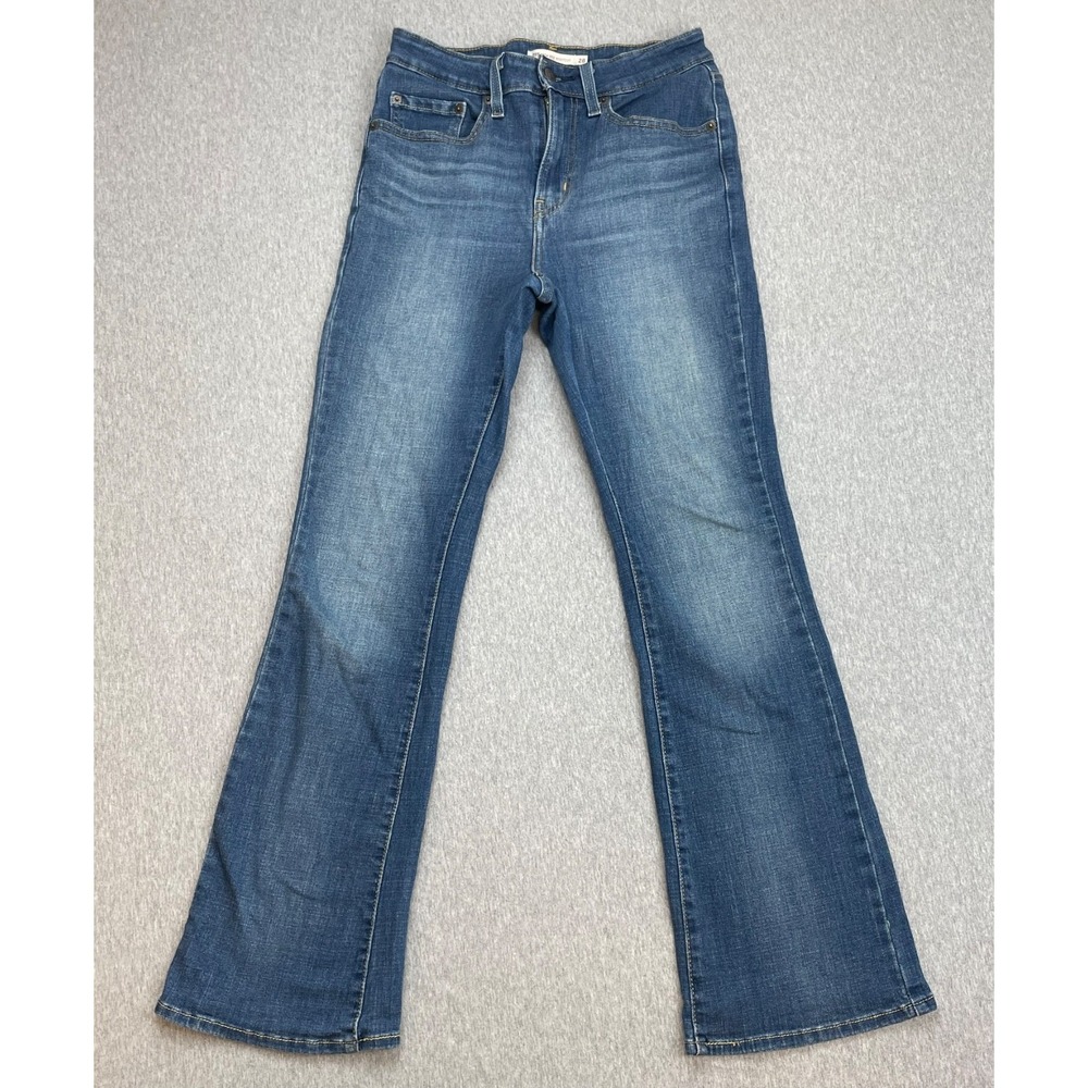 Levis Jeans Womens‎ 28 x 30 Blue Cotton Blend Stretch 725 High-Rise Bootcut